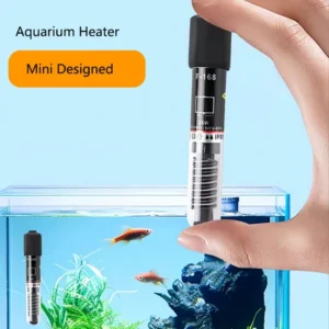 25W/50W Mini Size Aquarium Submersible Fish Tank Automatic Water Heater Constant Temperature Heating Rod EU Plug Low Water Level