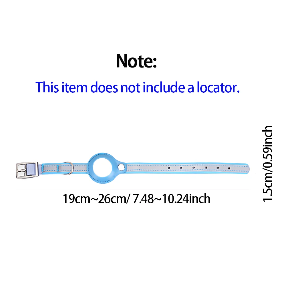 New Pet PU Cat Tracking Collar, Anti-Lost Reflective Locator Collar (No Airtag Included), Adjustable Cat Safety Collar, 1PC - Image 2