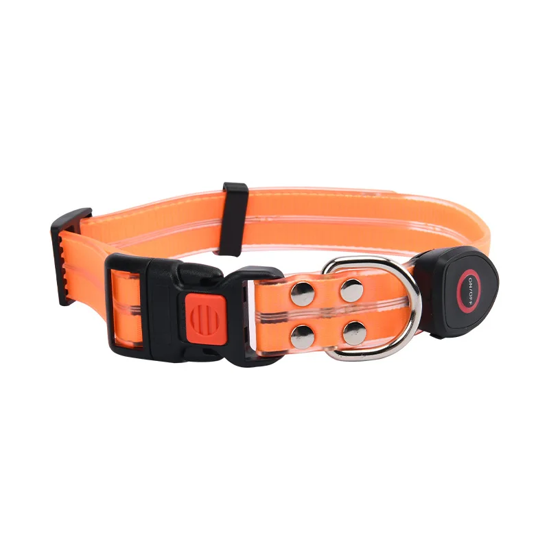 Pet light-up collar leash LED flashing collar USB charging dog walking pulling belt adjustable dog collar fashion pet supplies - Image 4