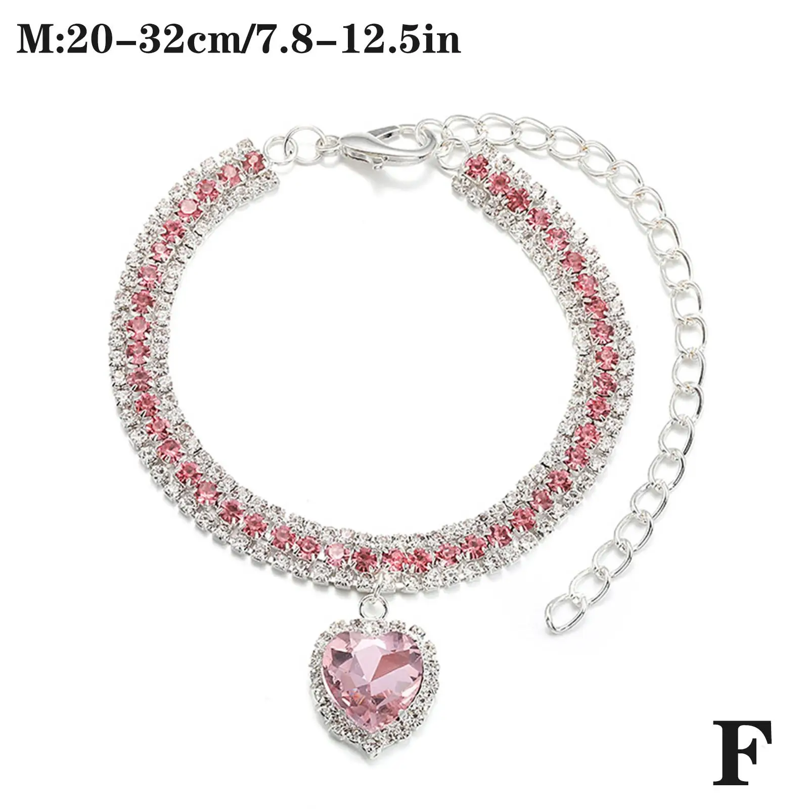 Luxury Diamond Pet Collar Cat Crystal Necklace Cute Love Pendant Dog Cat Puppies Bling Adjustable Rhinestone Pet Accessories - Image 12
