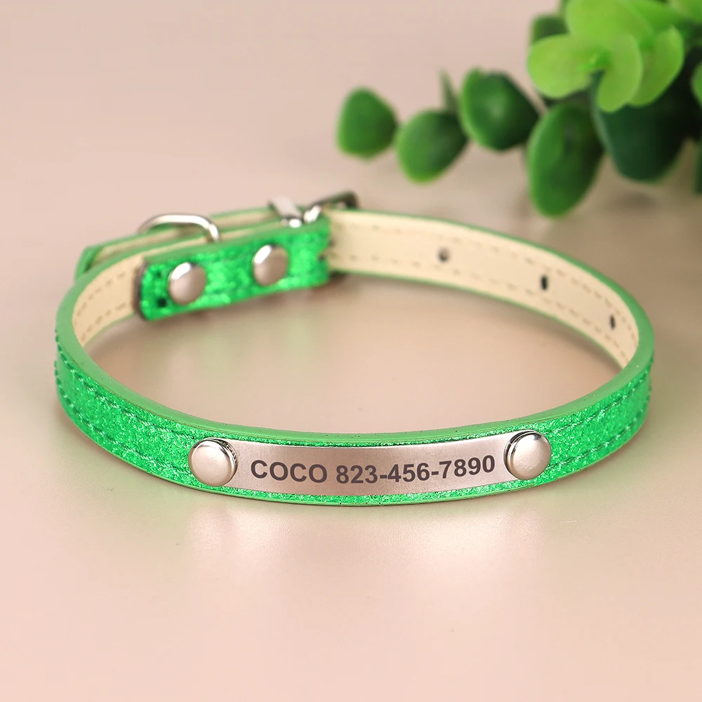 Anti-lost Cat ID Collar Personalized Puppy Cat Collars Necklace Free Engraved ID Name Tag For Kitten Cats Small Dogs Bling - Image 11