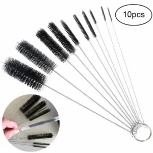 10pcs/set Aquarium Tube Pipe Cleaning Brush Stainless Steel Water Filter Air Tube Flexible Single End Hose Aquarium Accessories