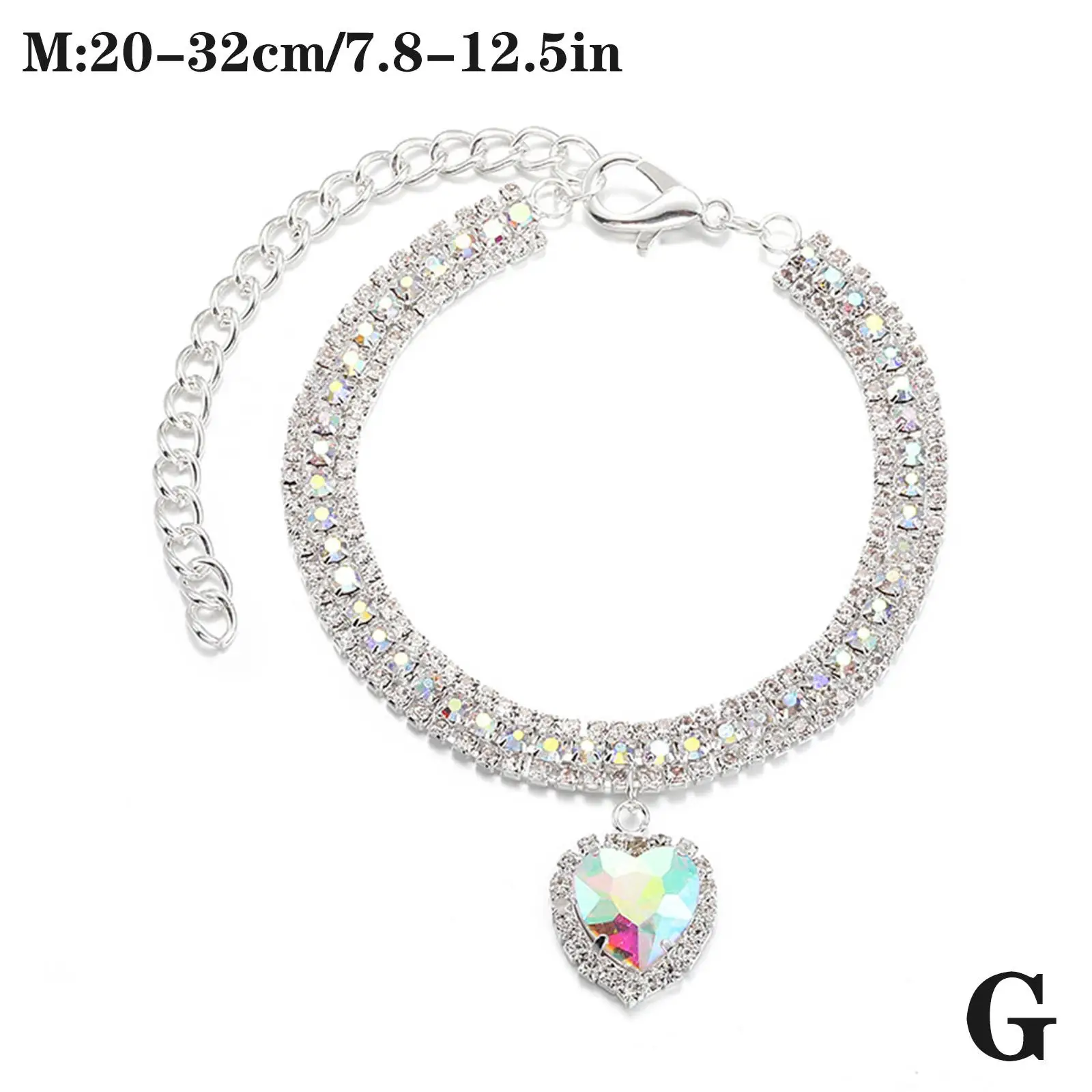 Luxury Diamond Pet Collar Cat Crystal Necklace Cute Love Pendant Dog Cat Puppies Bling Adjustable Rhinestone Pet Accessories - Image 11
