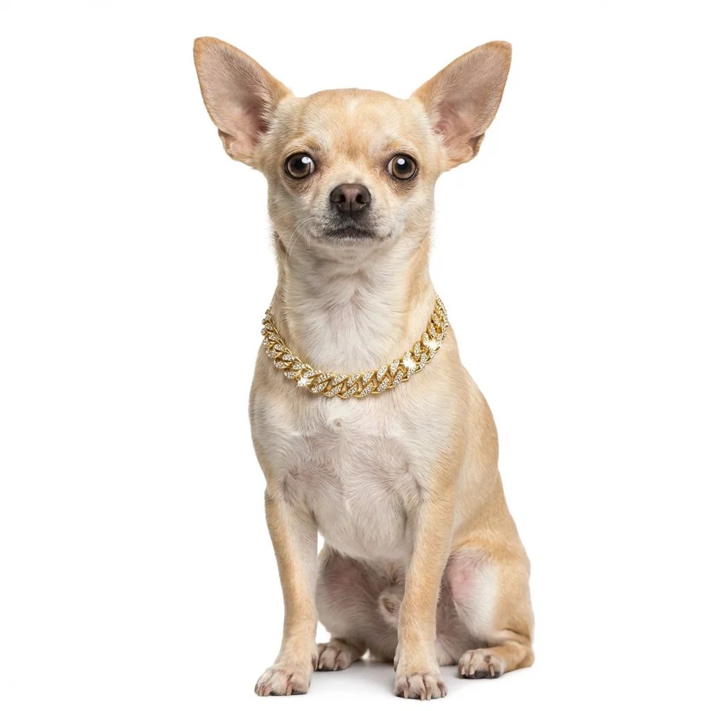 Luxury Cuban Link Cat Necklace Jewelry Rhinestone Collar Cat Gold Chain Kitten Wedding Prom Costume Accessories for Cats Puppy - Image 5