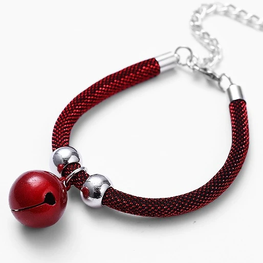Fashion Pet Bell Collar Necklace Nylon Fabric Kitten Accessory Cats Collar With Extension Chain Cats Puppy Decoration Product - Image 8