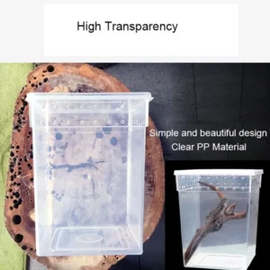 High Transparent Reptile Pet Breeding Box Crawling Pet Feeding Box Lizard Silkworm Scorpion Beetle Insect Box Pet House Cage