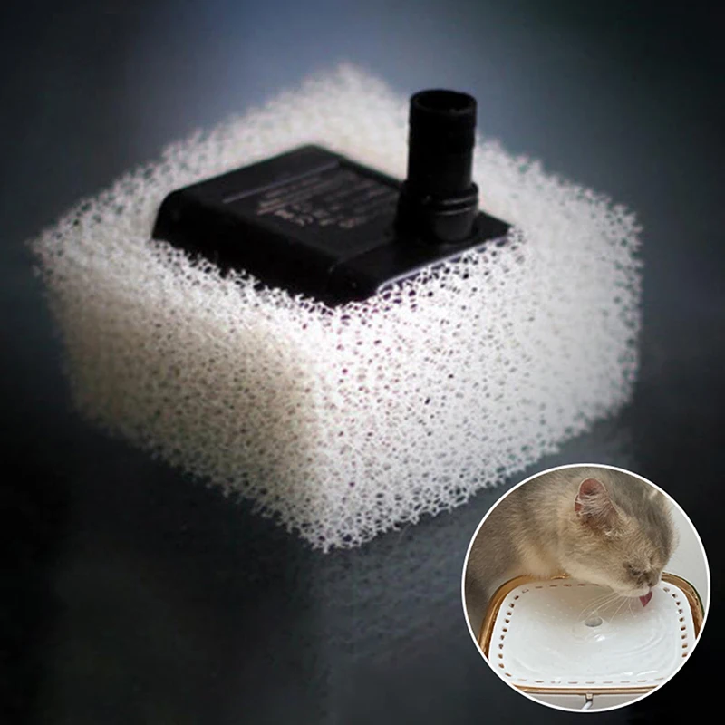 3/10Pcs Cat Water Fountain Water Pump Foam Filter Compatible With Square Dispenser Pre-Filtered For Fresh & Clean Drinking Water - Image 2