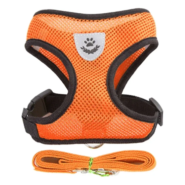 Cat Harness Vest Walking Lead Leash Adjustable Mesh Polyester for Small Medium Dogs Puppy Pets - Image 5