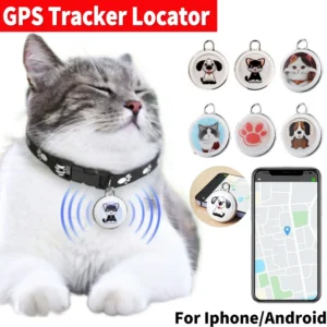 Pet Anti-Lost GPS Tracker Bluetooth Waterproof Smart Locator For Cats Dogs Long Distance Real-Time Tracking For Android IOS