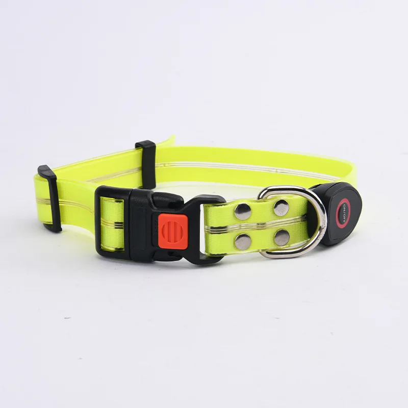 Pet light-up collar leash LED flashing collar USB charging dog walking pulling belt adjustable dog collar fashion pet supplies - Image 9