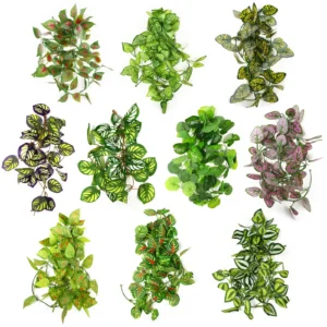 1pcs Home decoration with suction cup, simulation plant reptile box decoration, landscape viewing, aquarium