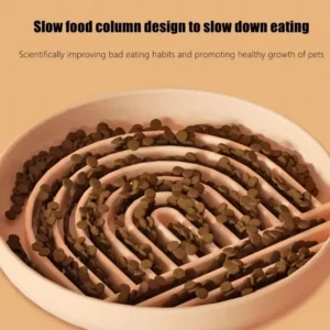 Silicone Dog Slow Food Bowl Round Non-slip Dog Food and Water Bowl Anti-choking with Suction Cups Dog Distraction Pad Indoor