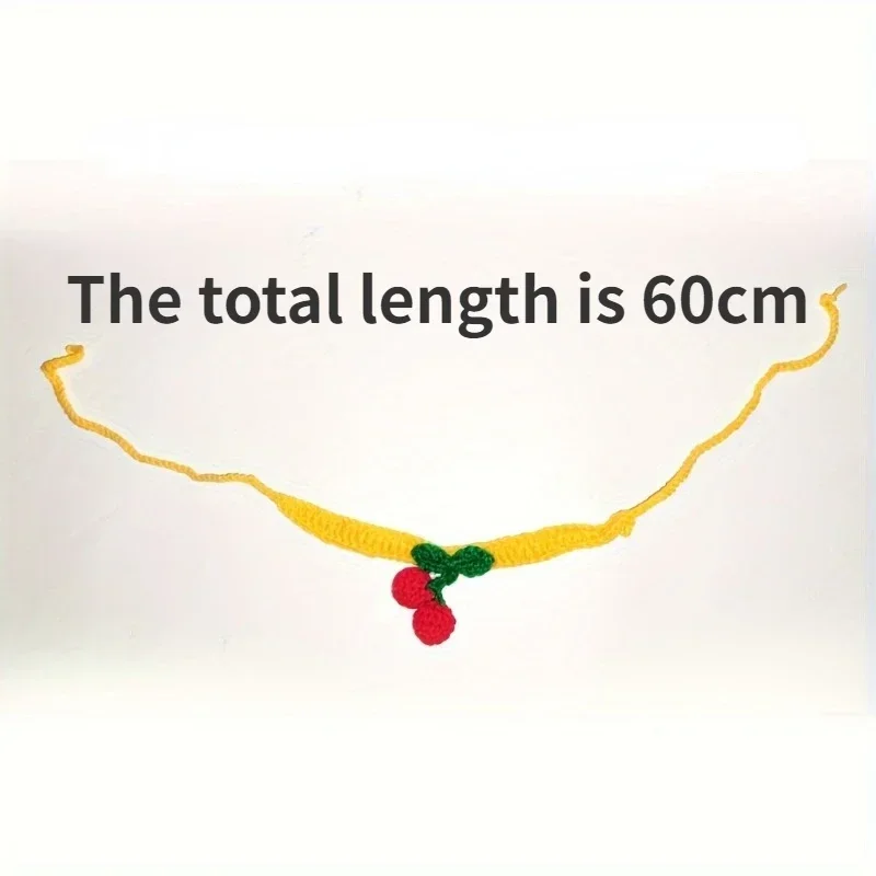 Pet Collar Handmade Knitted Cat Collar With Cherry Decor Cute Cat Necklace Cat Supplies ะพัะตะนะฝะธะบ ะดะปั ะบะพัะตะบ para gatos accesorios - Image 6