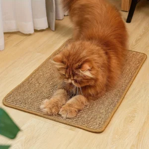 1pc  Cat Scratching Mat, Natural Sisal Cat Scratching Pad, Wear resistant Cat Grinding Claws Floor Mat