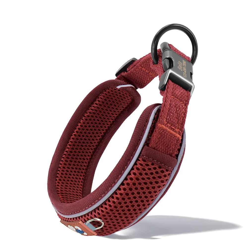 Personalized Dog Collar Mesh Breathable Dog Collars Reflective Pet Necklace Durable For Small Medium Large Dogs Free Engraving - Image 9