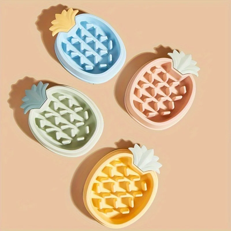 1pc Pineapple Shaped Slow Feeder Pet Bowl Anti-choking Dog Food and Water Bowl Pet Slow Feeding Basin Pet Puzzle Food Feeder - Image 4