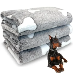 1Pc Cozy Fleece Pet Blanket for Dogs & Cats - Cartoon Bone Pattern, Tear-Resistant, Machine Washable - Perfect for All Seasons,