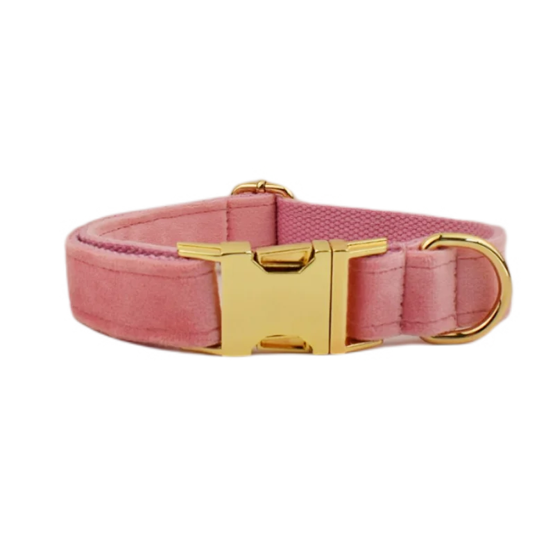 Velvet Collar Free Engrave Dog Collar Leash For Medium Big Pet Necklace Dog Accessories Dog Collars - Image 8