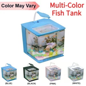 Small Ecological Fish Tank Office Home Desktop Mini Aquarium with Filter Led Lighting Built-In Usb Water Pump Small Fish Tank