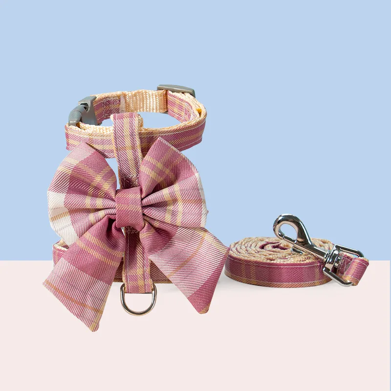 Cat Dog Collar Cute Pet Harness with Breast Strap Traction Rope Cat Clothes Harness Vest Princess Puppy Kitten Accessories - Image 8