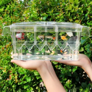 Clear Aquarium Fish Tank Isolation Box MultiFunction Breeding Incubator Room Portable Acrylic Guppy Betta Fish Tank Accessories