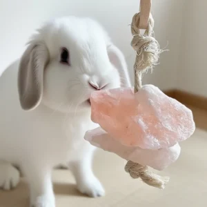 1PC Random Irregular Natural Mineral Stone Hanging Cage Decor Chew Toy for Small Animal Pets Hamster Rabbit Birds Grinding Teeth