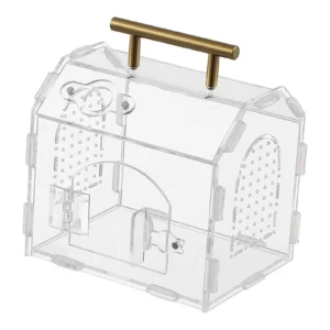 Transparent Reptile Habitat Breeding Cage Acrylic Terrarium with Handle for Gecko Frog and Spider Pets