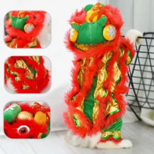 Pet Lion Dance Costume Dance Dog Costume Chinese New Year Pet Costume Dog Clothes For Pet New Year Spring Festival Dress Up