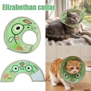1pcs Cute Pet Recovery Collars Cartoon Elizabethan Collar Cat Anti-bite Collar Cat Protection Cover Cartoon Elizabeth Circle