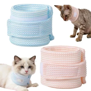 Dog Cat Neck Brace Cover Breathable Comfortable Anti-Scratch Pet Neck Protective Collar Adjustable Soft Cushion Cervical Cone