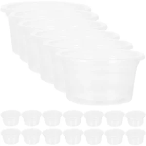 20 Pcs Reptile Water Box Animal Reusable Dish Bowl Tank Plastic Convenient Compact Household Transparent Daily Food Cup