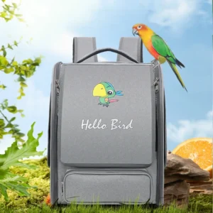 Bird Cage Bird Carrier with Perch and Tray for Parrots Parakeets Cockatiels Pets Travel,Portable Large space Bird Backpack Bag