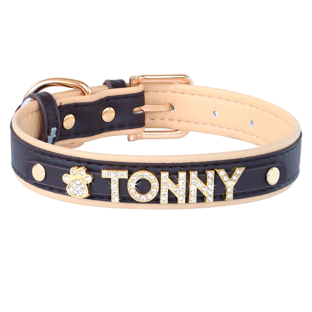 Bling Rhinestone Cat Collar Free Custom Puppy Cats Collars Personalized Kitten Name Charms Pet Crystal Necklace Cat Accessories - Image 13