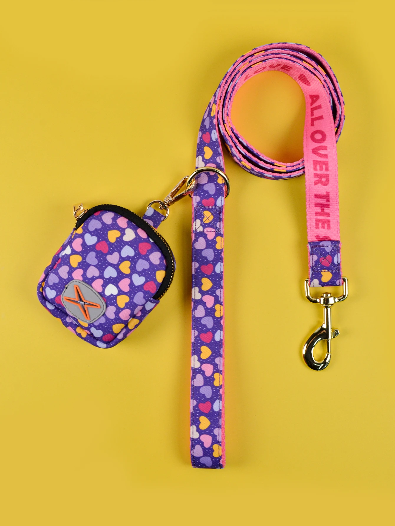Valentine's Day and New Year's gift Cute high quality gold hardware Luxury Pet Trash Bag & Traction Rope Double sided print - Image 10