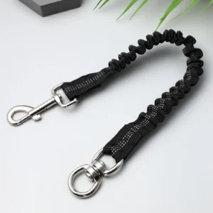 Reflective Nylon Dog Extension Leash Heavy Duty Elastic Walking Running Extend Rope Lead for Small and Medium Dogs