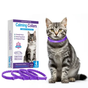 Cat Calming Collars 4 Pcs Long Lasting 60 Days Pheromone Travel Stress Relief Adjustable Safety