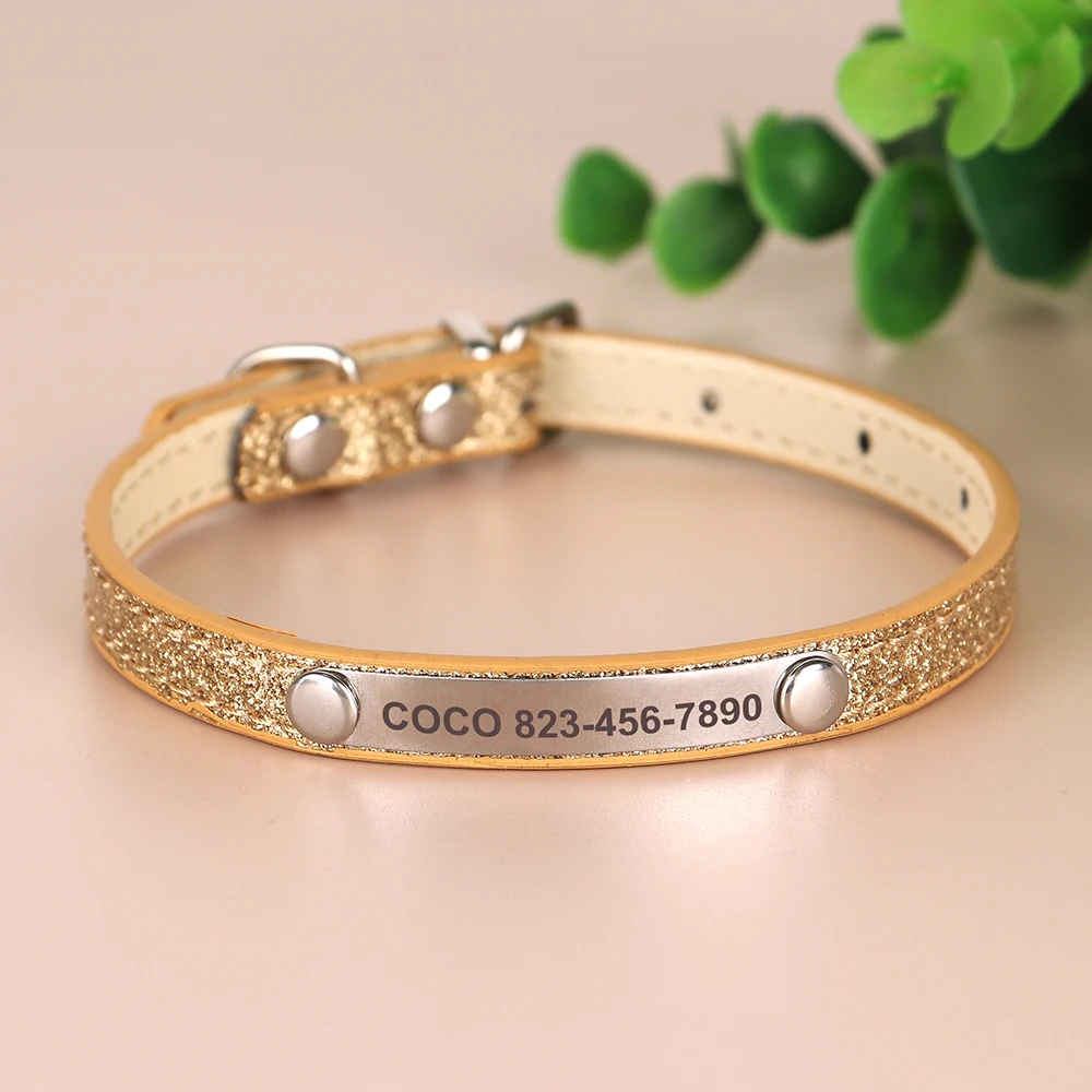 Anti-lost Cat ID Collar Personalized Puppy Cat Collars Necklace Free Engraved ID Name Tag For Kitten Cats Small Dogs Bling - Image 14
