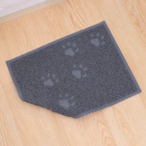30x40cm Cat Litter Mat Strong PVC Dog Cat Cleaning Carpet Dirt Grabbing Design Front Back Door Use Shake Vacuum Gray