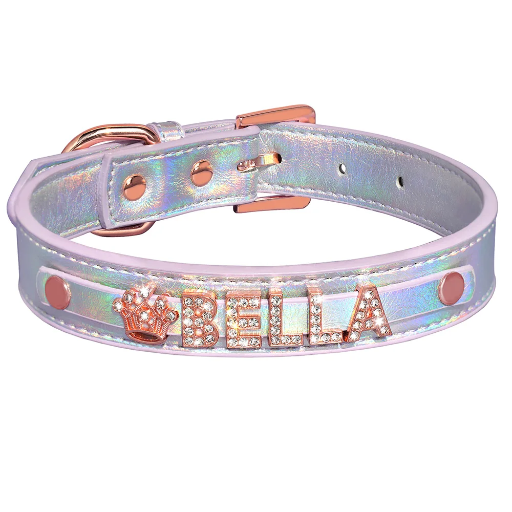 Personalized Dog Collar DIY Puppy Cat Name Collars Pet Necklace With Bling Letters Charms Free Custom For Small Medium Dogs Pug - Image 8