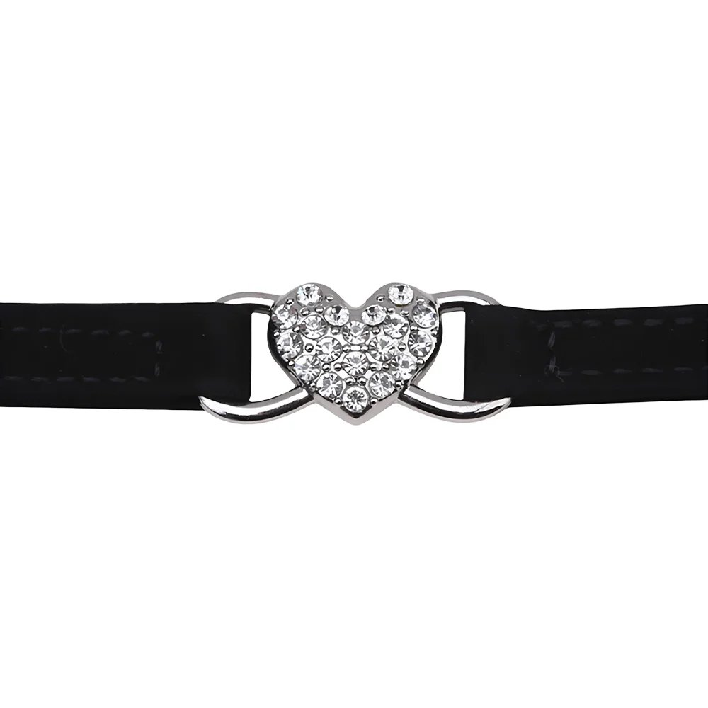 Pet Cat Collar with Bell, Fashion Small Dog Adjustable Collar, Heart Shape Easy Wear Cat Collar, 1PC - Image 6