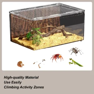 Spider Enclosure Transparent Reptile Enclosure Snake Terrarium for Gecko Snake Frog Chameleon Bearded Dragon Tortoise