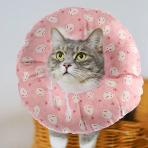 Pet Anti-Bite Collar Cat Recovery Collar Soft Protective Neck Circle Prevent Licking Scratching After Surgery Wound Healing Pet