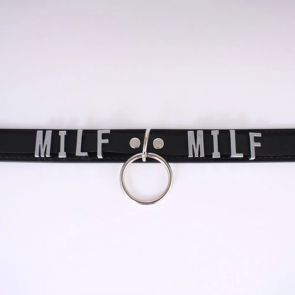 Fashion Personalized Letters SISSY Sexy Choker Women PU Leather Collar Punk Chocker Custom Name Crystal Jewelry Cosplay Necklace - Image 5