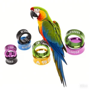10Pcs Aluminum Parrot Leg Rings Pigeon Foot Rings Bird Parrot Feeding Identification Outdoor Flying Training Tools Bird Supplies