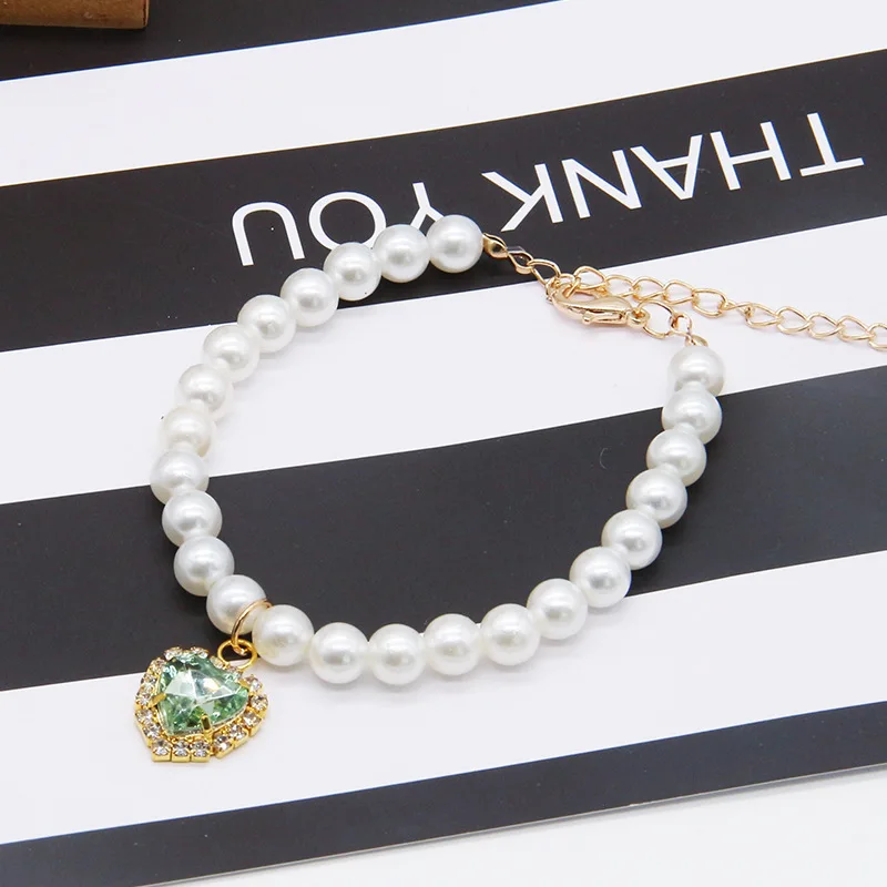 New Cute Exquisite Adjustable Cat Collar High Simulation Pearls Summer Pet Necklace Fashion Neck Decoration Supplies For Kitten - Image 12